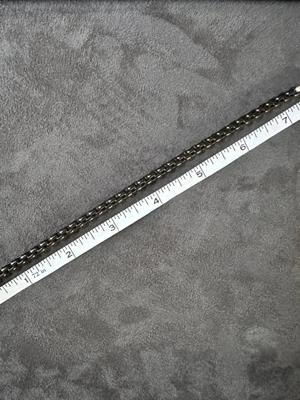 David Yurman Box Chain Bracelet in Darkened Sterling Silver and Stainless Steel